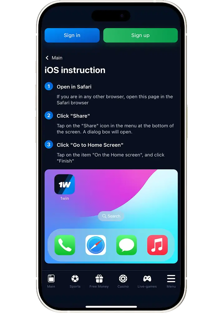 1win iOS 1win iOS